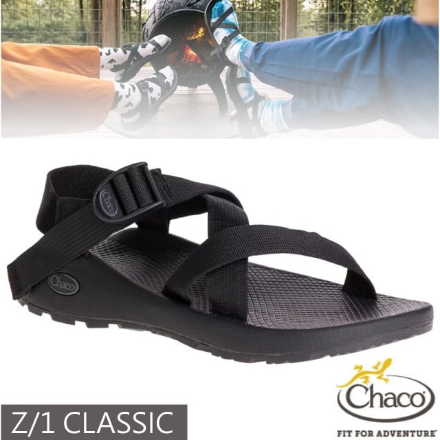 【Chaco】男 Z/1 CLASSIC 越野運動涼鞋(標準款)/戶外拖鞋.海灘鞋.耐磨/CH-ZCM01-H406 黑✿30E010